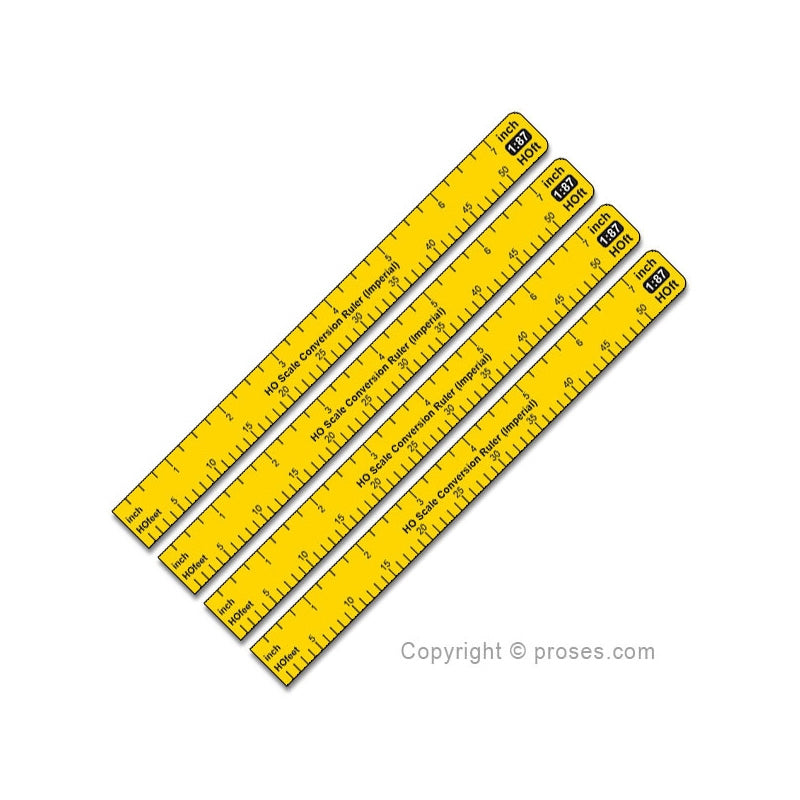 EXPO 74104 OO Gauge 4mm Scale Stainless Steel Ruler - Model Railway Conversion Ruler - UK Made