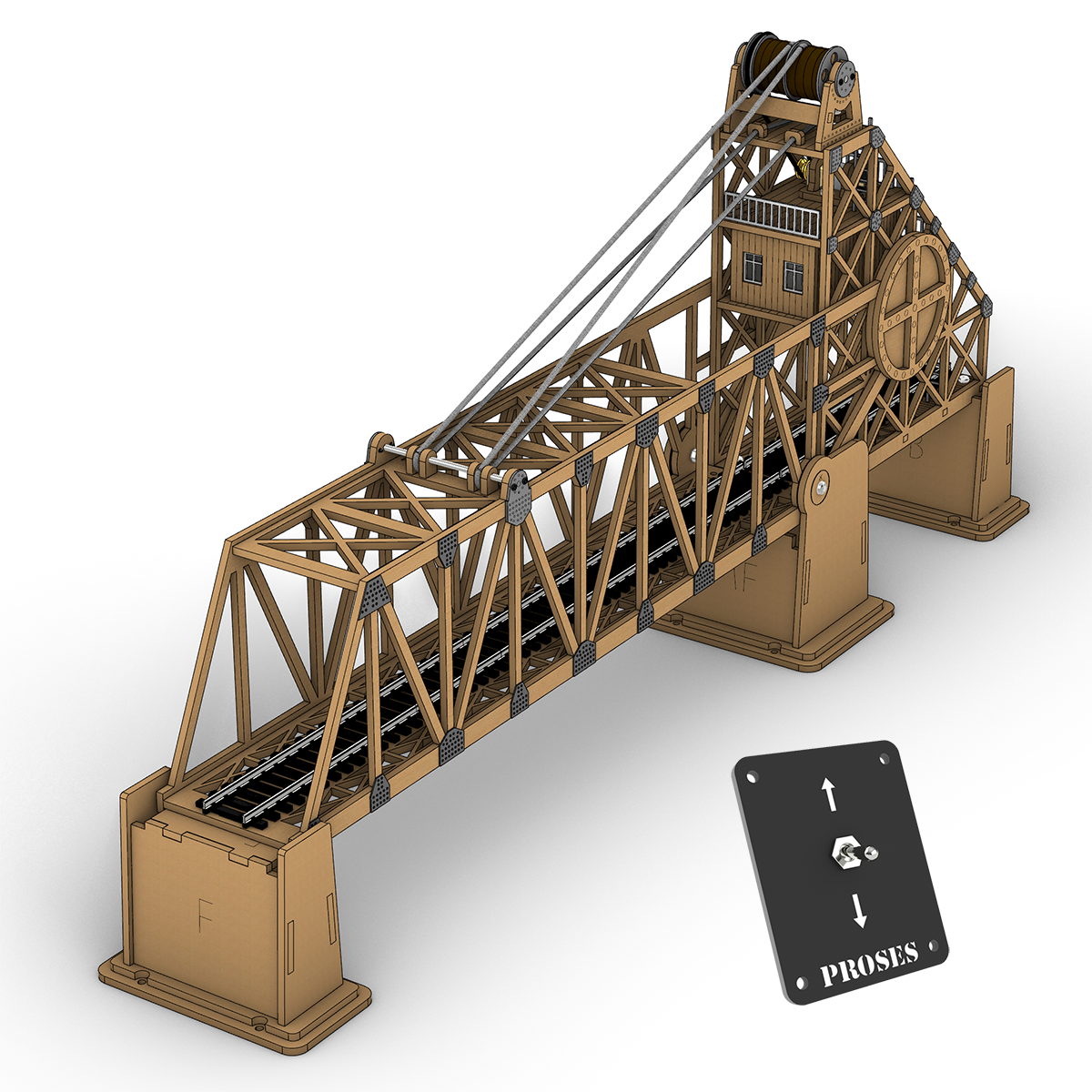 PROSES LS-552 Motorized Drawbridge for Model Railways