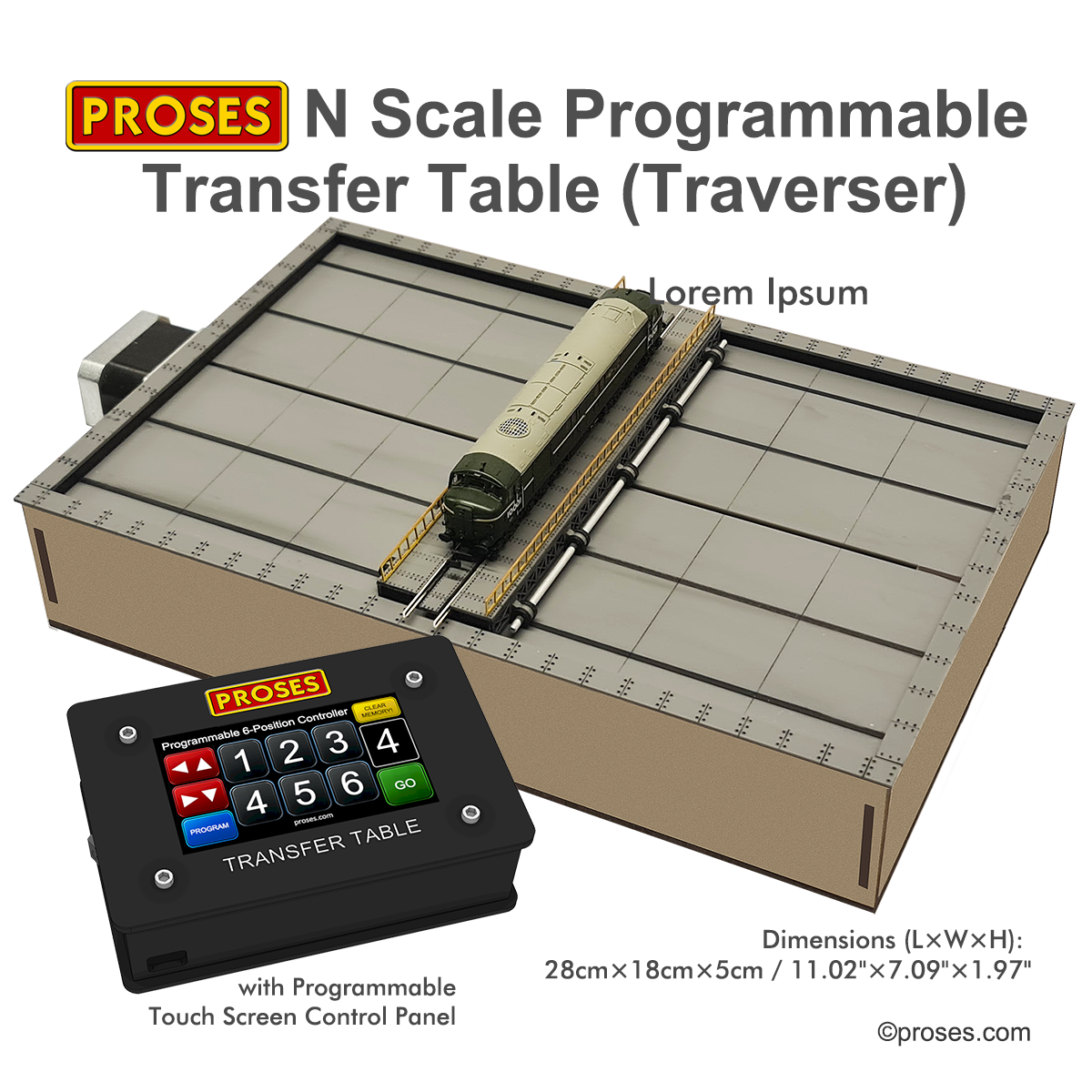 6 WAY PROGRAMMABLE TRANSFER TABLE N SCALE