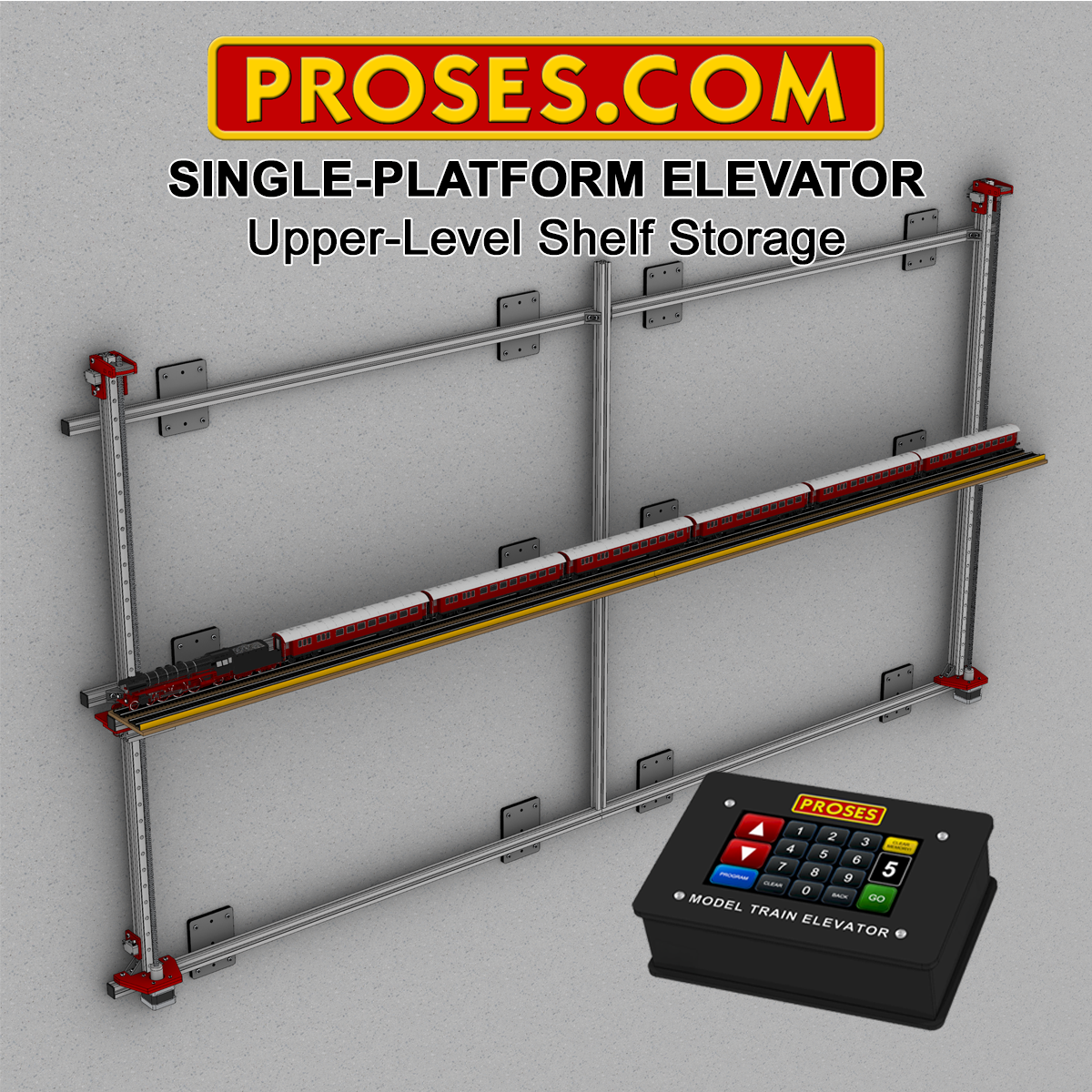 MTE-280 Model Train Elevator - Upper-Level Storage