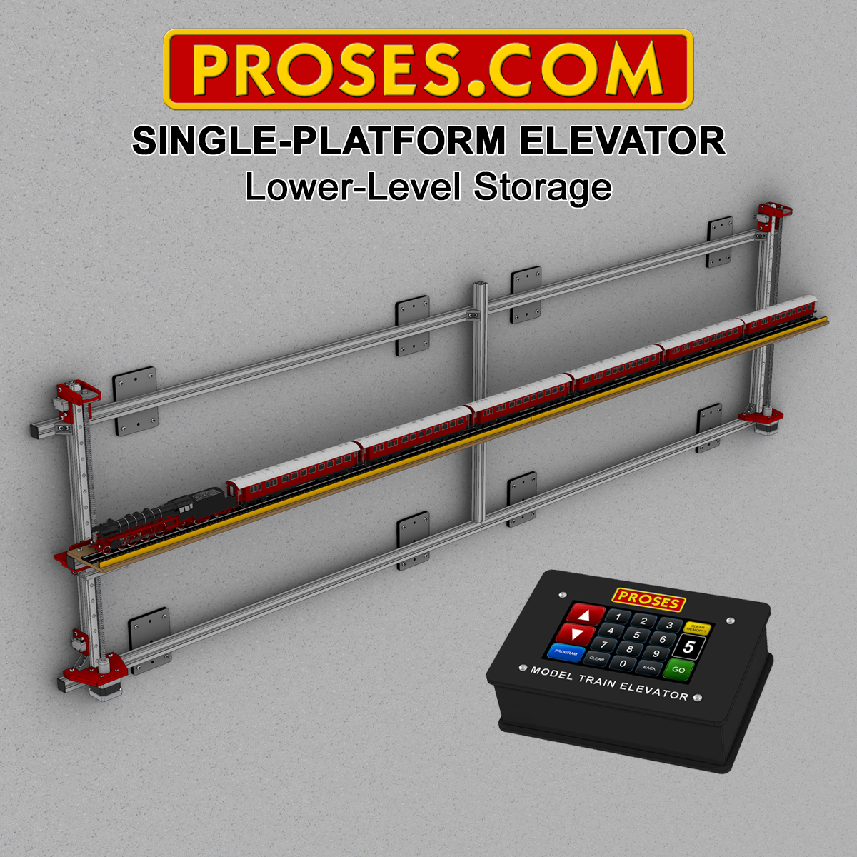MTE-240 Model Train Elevator - Lower-Level Storage