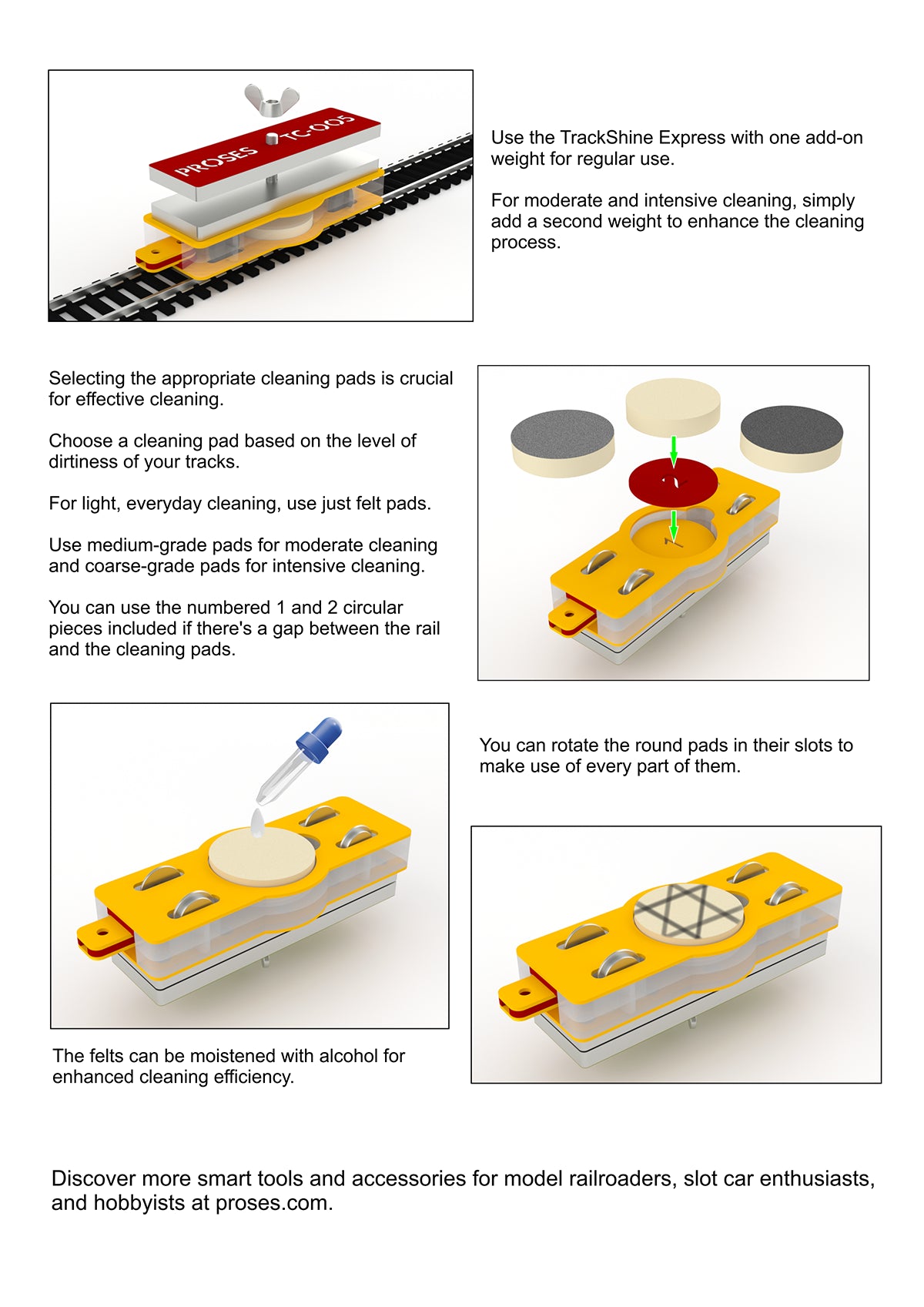 TC-505 TrackShine Express HO Track Cleaning Car