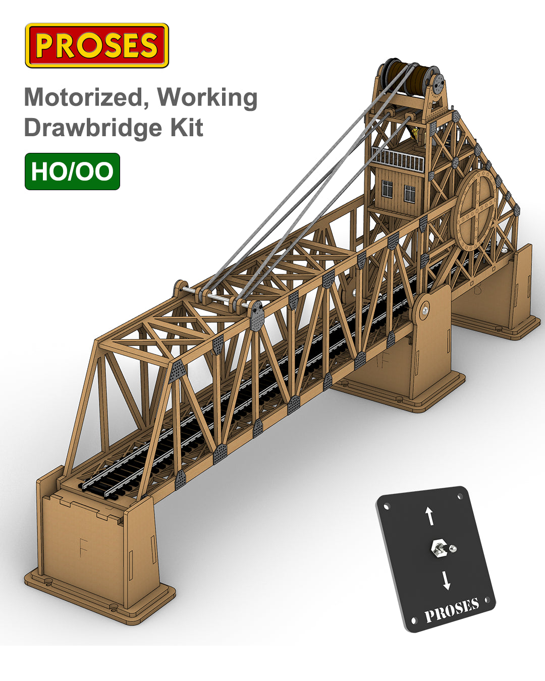 HO/OO Scale Motorized Drawbridge