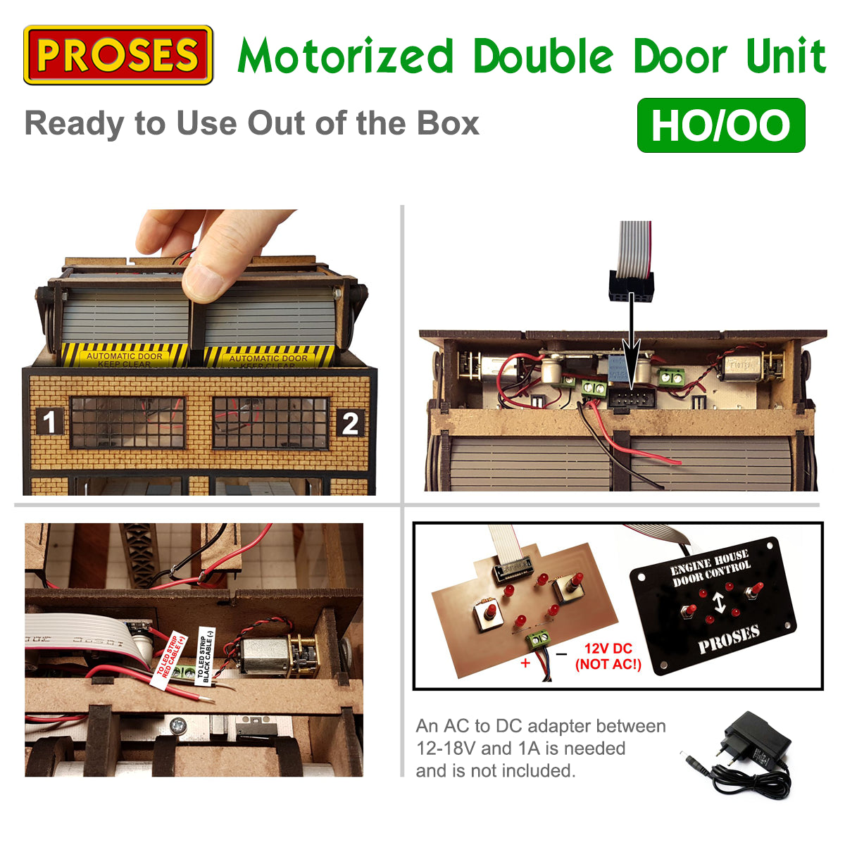 HO/ OO Scale Motorized Doors