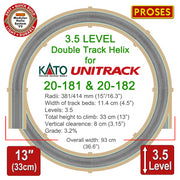 Smart Eco Helix for KATO 20-181 Double Tracks 3.5 Levels - Height: 33cm/13"