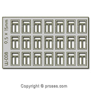 21 pcs 9.5X15mm 3 Pane Windows HO/OO