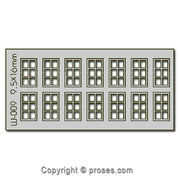 14 pcs 9.5X16mm 6 Pane Windows HO/OO