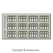 12 pcs 19X14.5mm 4 Pane Dbl Unit Windows HO/OO