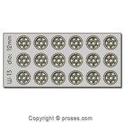 18 pcs 12mm Diameter Round Windows HO/OO