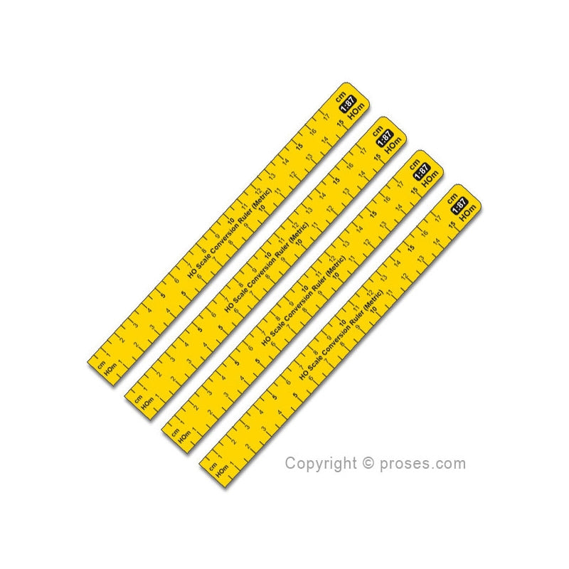 1:87 Scale Conversion Ruler (Metric) HO