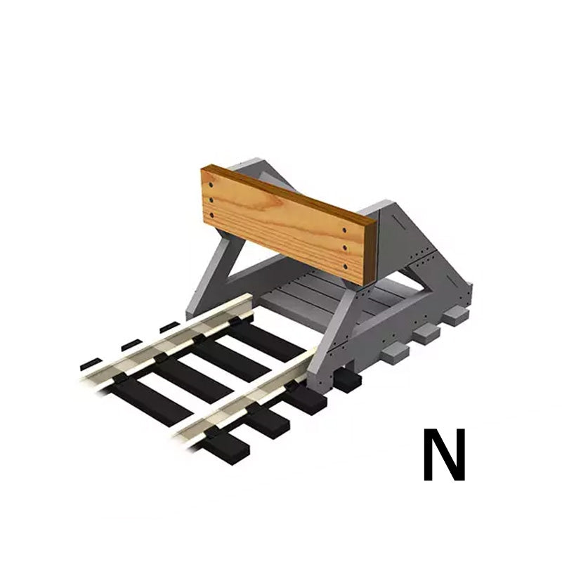 N Scale 2 X  Buffer Stop w/Real Wooden Plates
