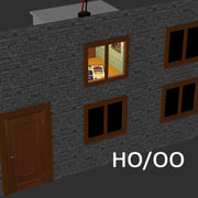 HO/OO Illuminated, Decorated Rooms for Buildings