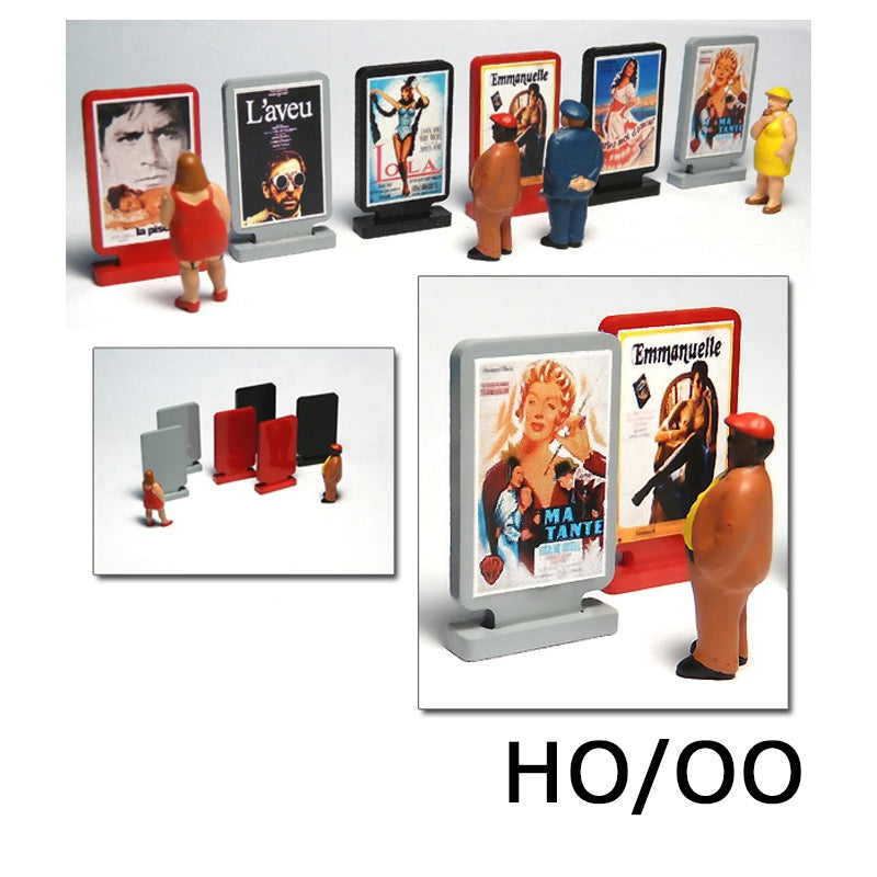 HO/OO 6 X Movie Billboards 