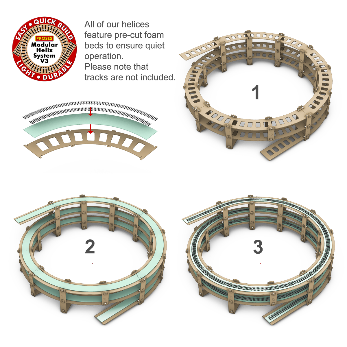 2.5 LEVEL HELIX for PIKO R3/R4