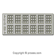 12 pcs 12X17mm 9 Pane Laser Cut Windows HO/OO