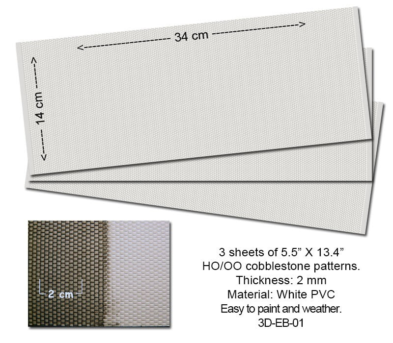 3D Embossed PVC Sheets (Cobblestone)