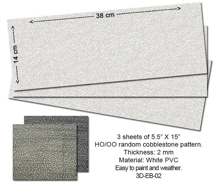Embossed Pvc 3D Embossed PVC Sheets (Random Cobblestone) – Proses Hobby Shop
