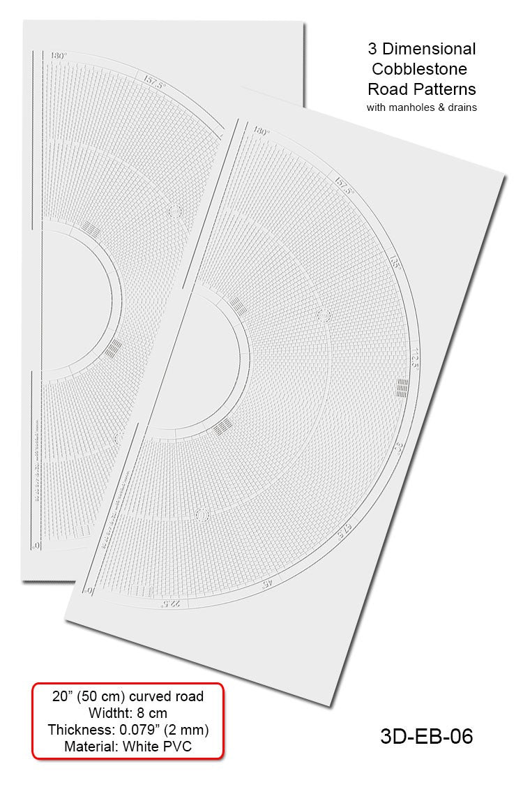 3D Embossed PVC Sheets (Curved Roads)
