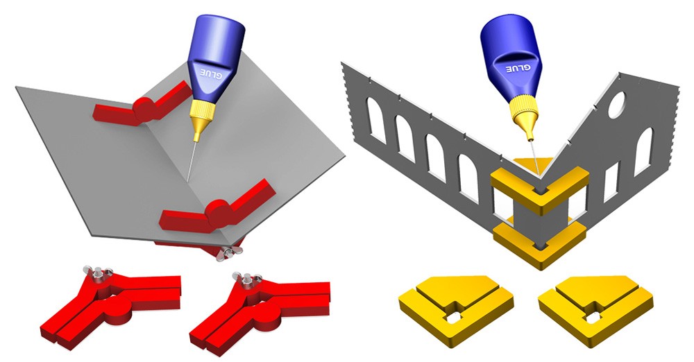 "Snap & Glue" Magnetic Clamp Set  (4 pcs)