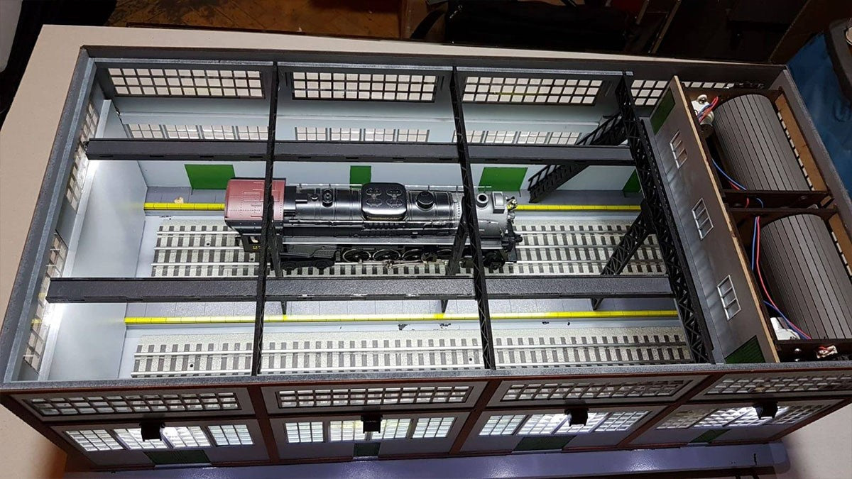 O Scale Laser-Cut Double Engine Loco Shed Kit
