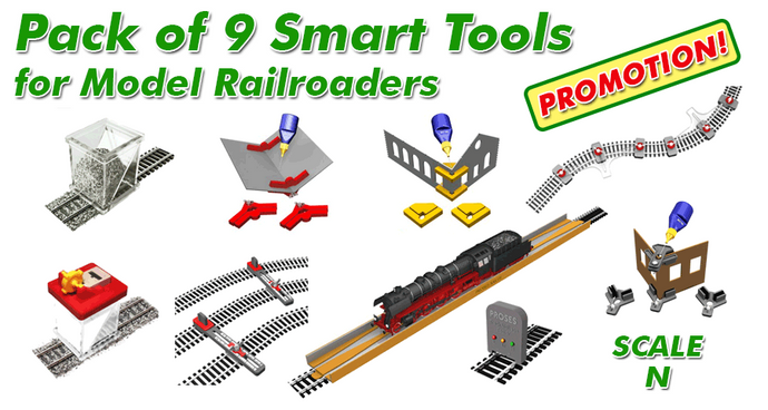 Pack Of 9 Smart Tools For N Scale – Proses Hobby Shop