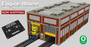 O Scale Laser-Cut Double Engine Loco Shed Kit
