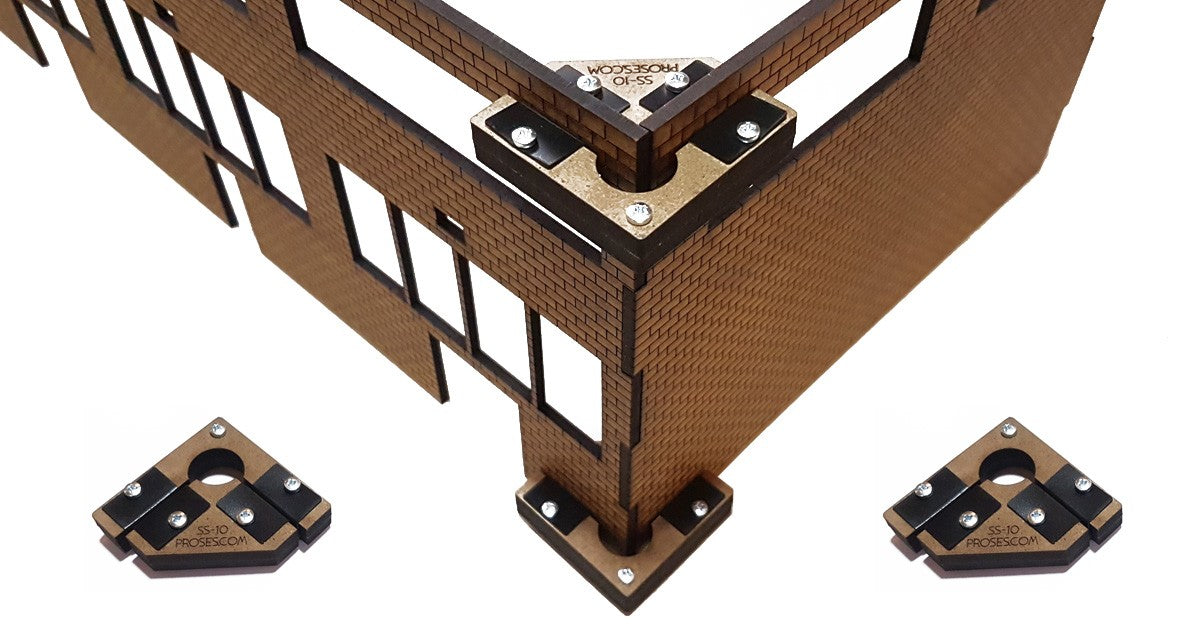 90 Degree "Snap & Glue" Large Scale Magnetic Set Squares (4 pcs)