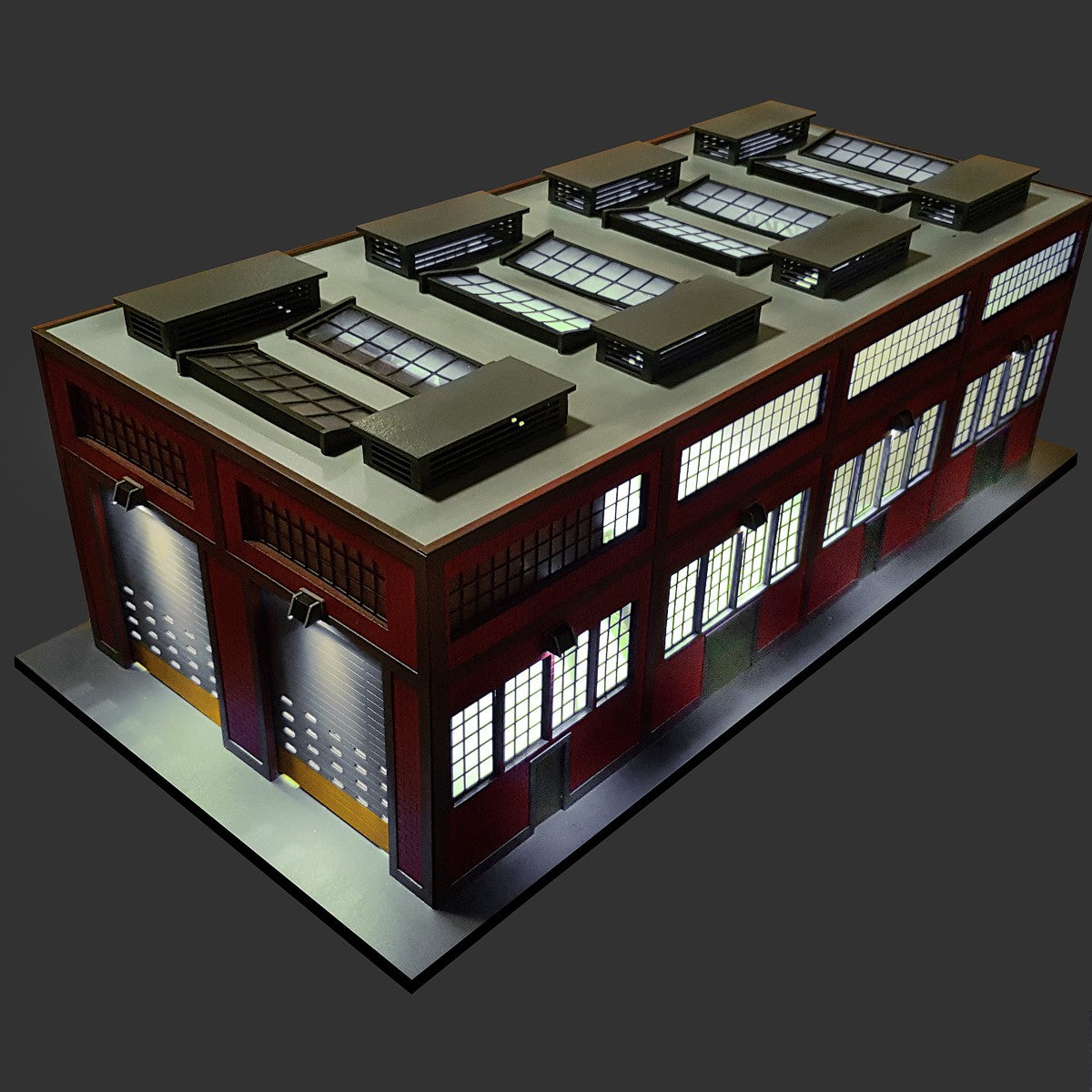 O Scale Laser-Cut Double Engine Loco Shed Kit