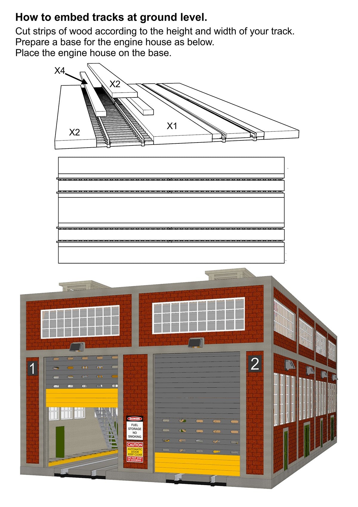 O Scale Laser-Cut Double Engine Loco Shed Kit
