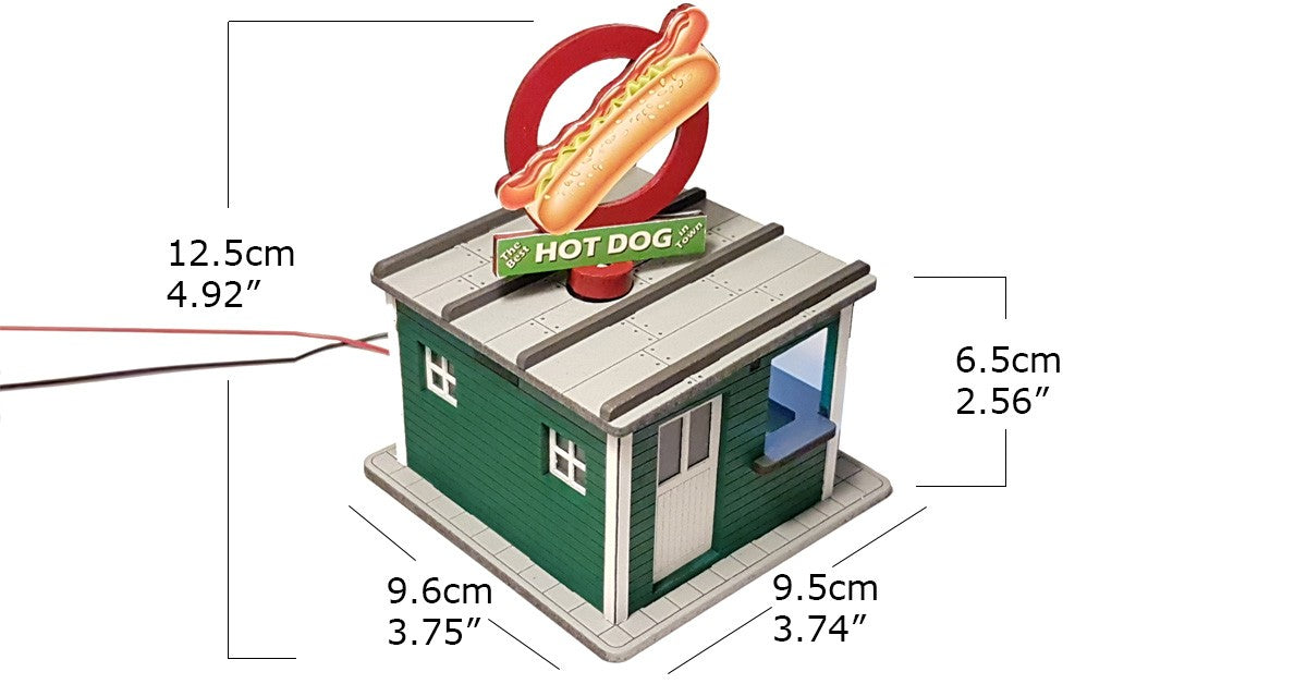 O Scale Hot Dog Booth