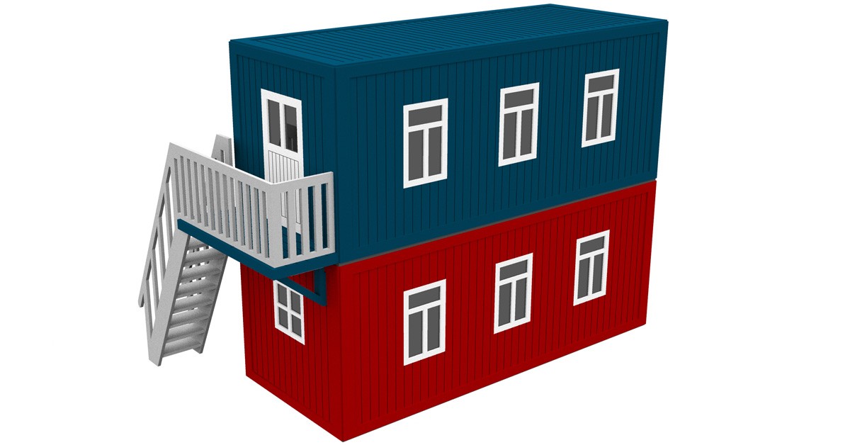 O Scale container Offices