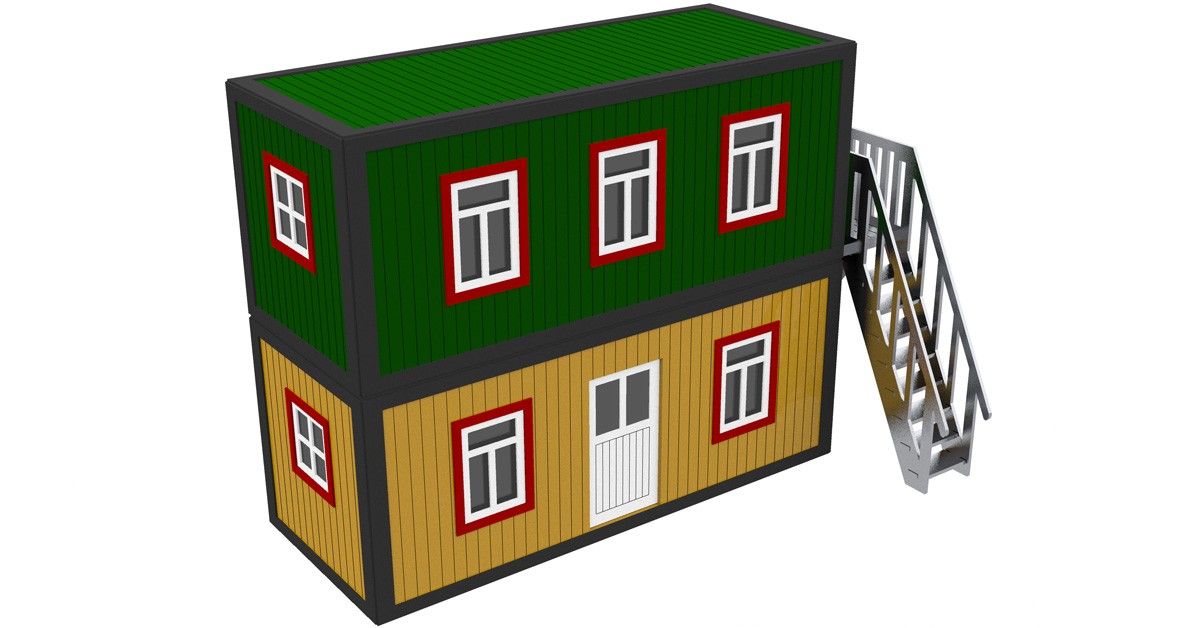 O Scale container Offices