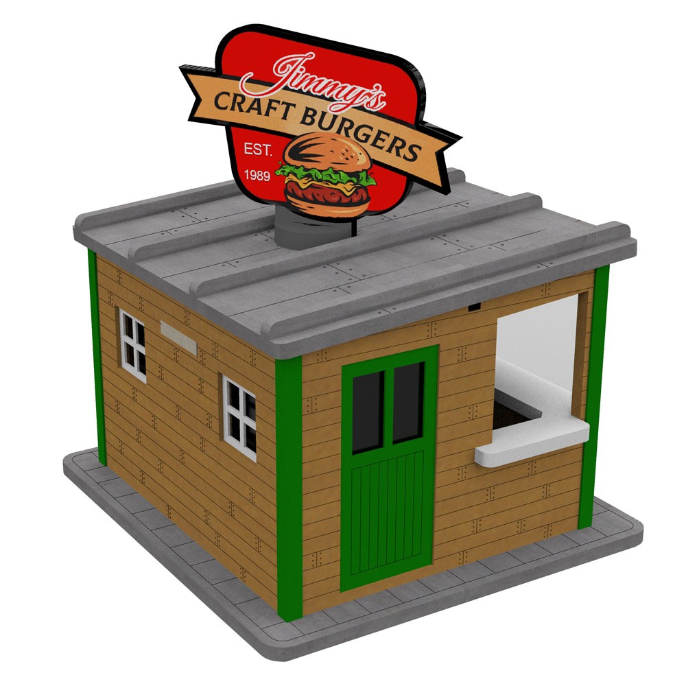 O Scale Burger Booth