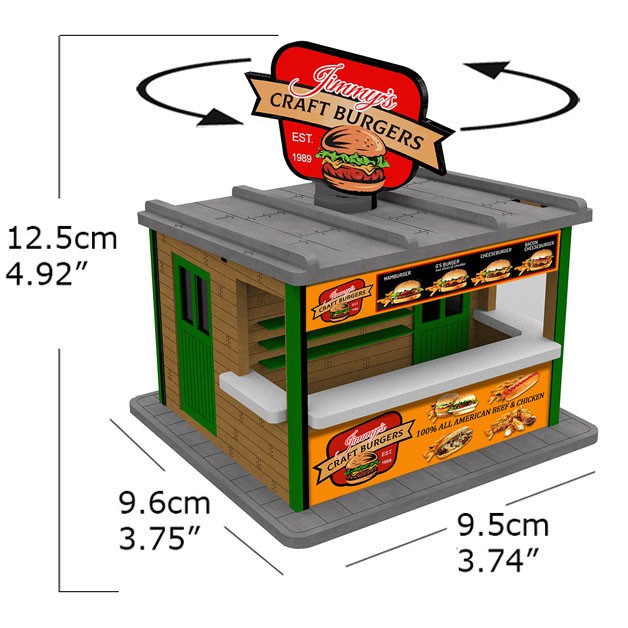 O Scale Burger Booth