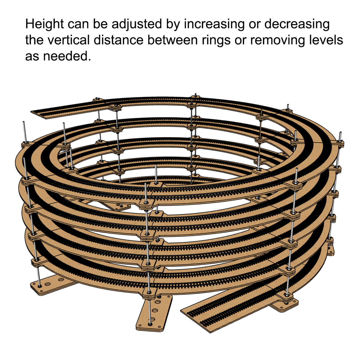 HO Scale Single/Double Track Helix for radius 28