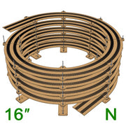 16" N Scale Single/Double Helix (R:18" to R:22")