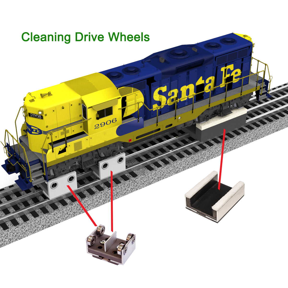 Rollers and Drive Wheel Cleaners (4 rollers)
