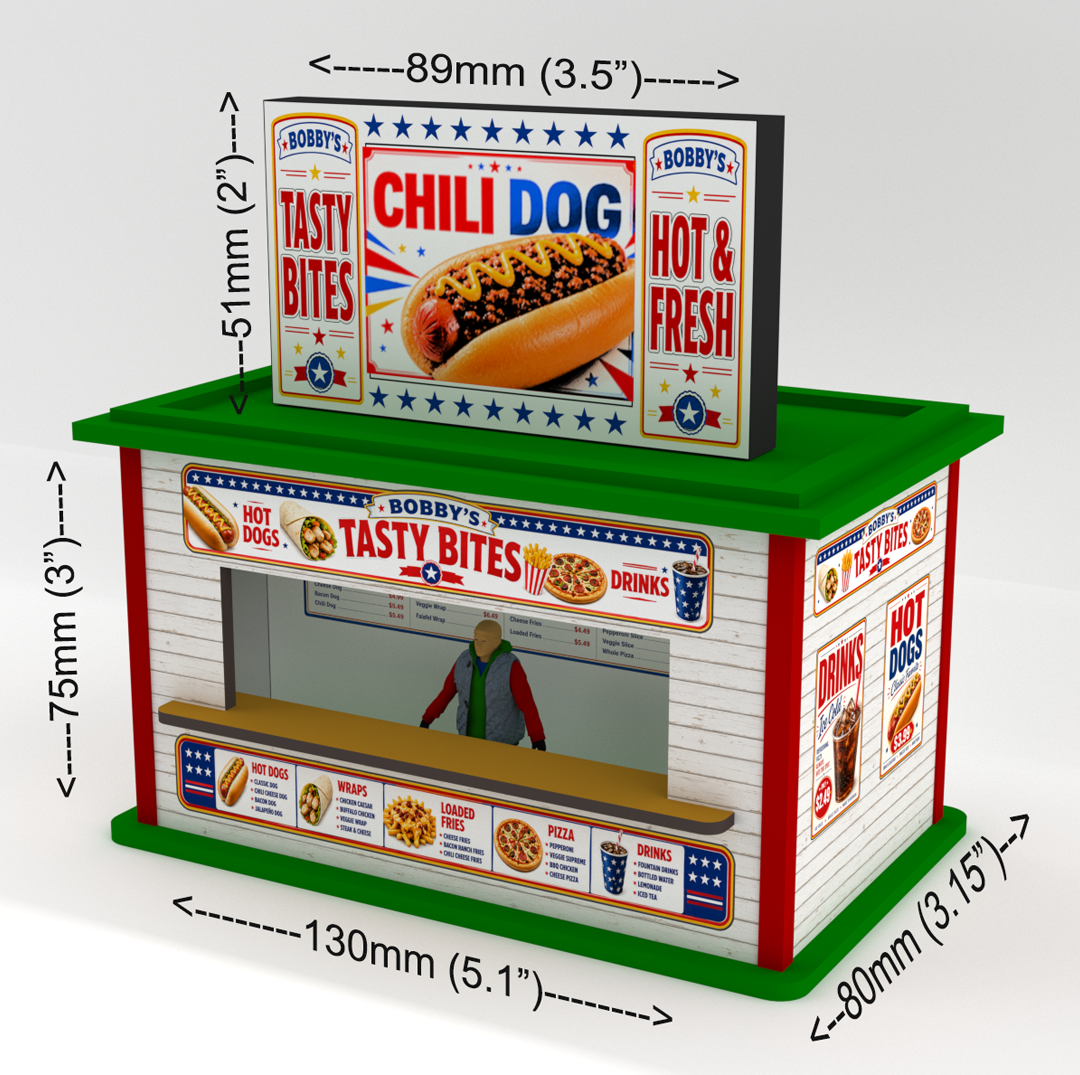 Bobby's Tasty Bites Food Stand Kit – O Scale