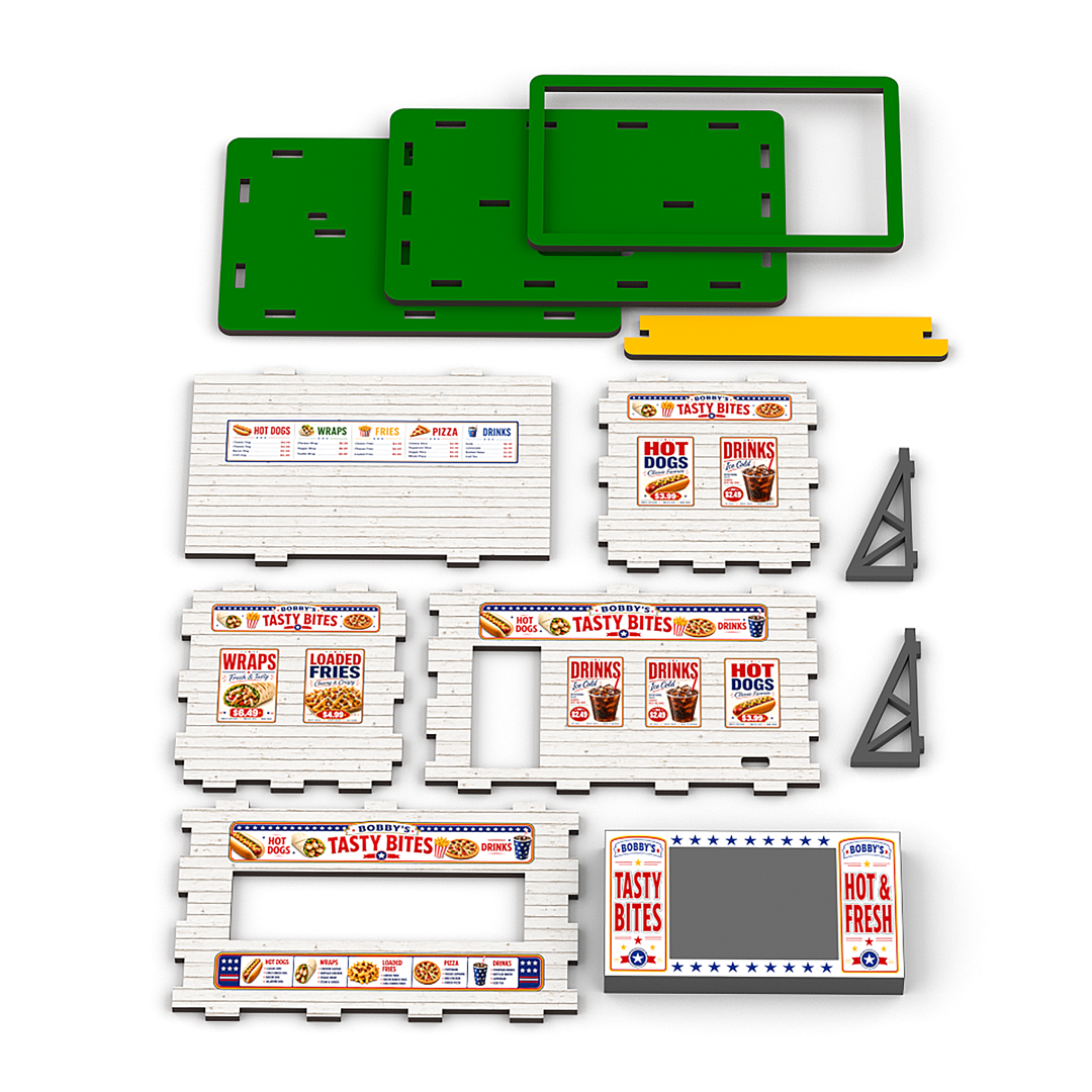 Bobby's Tasty Bites Food Stand Kit – O Scale