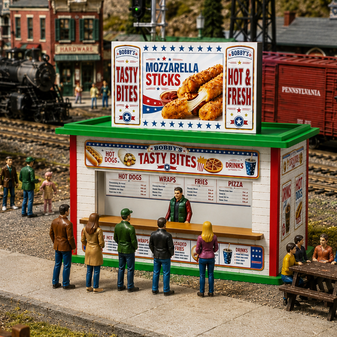 Bobby's Tasty Bites Food Stand Kit – O Scale