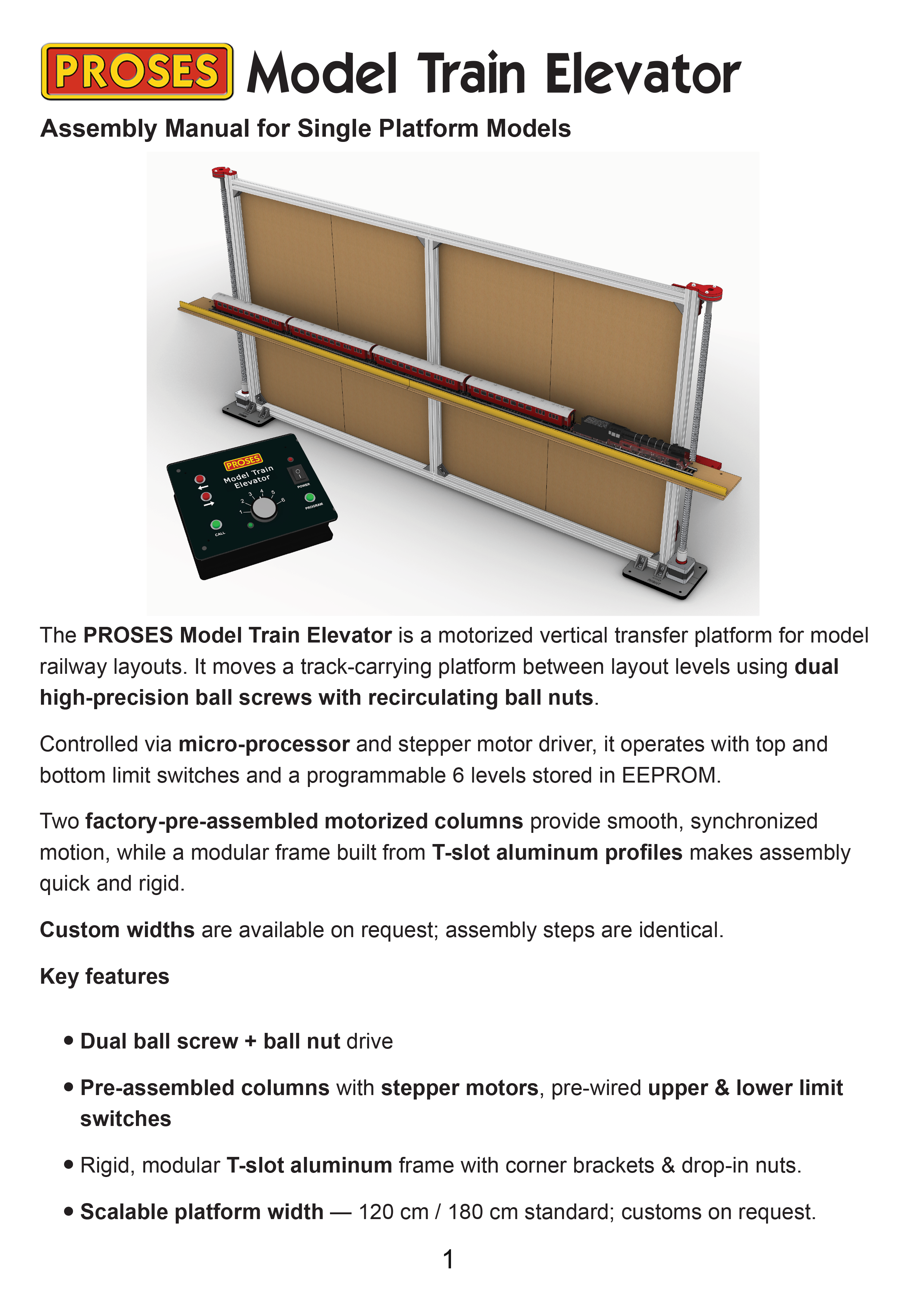 PTE-124 Model Train Elevator - 124 cm (49")