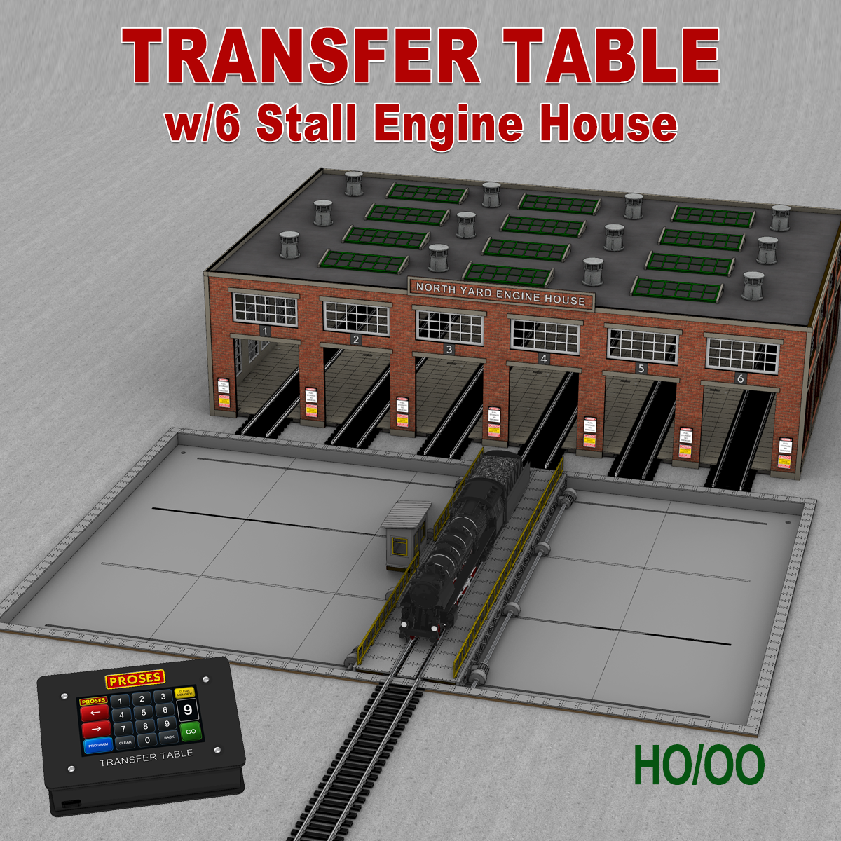 TRANSFER TABLE & 6 STALL ENGINE HOUSE HO/OO