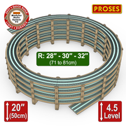 Hélice de niveau 4,5 de 28" à 32" de rayon pour trains miniatures