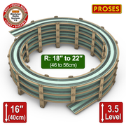 Hélice de niveau 3,5 de 18" à 22" de rayon pour trains miniatures