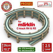 2.5 LEVEL HELIX pour les trains miniatures Marklin C-Track R4/R5