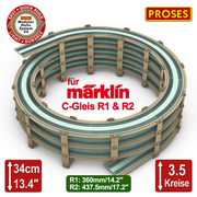 3.5 LEVEL HELIX pour les trains miniatures Marklin C-Track R1/R2