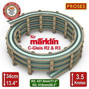 3.5 LEVEL HELIX pour les trains miniatures Marklin C-Track R2/R3