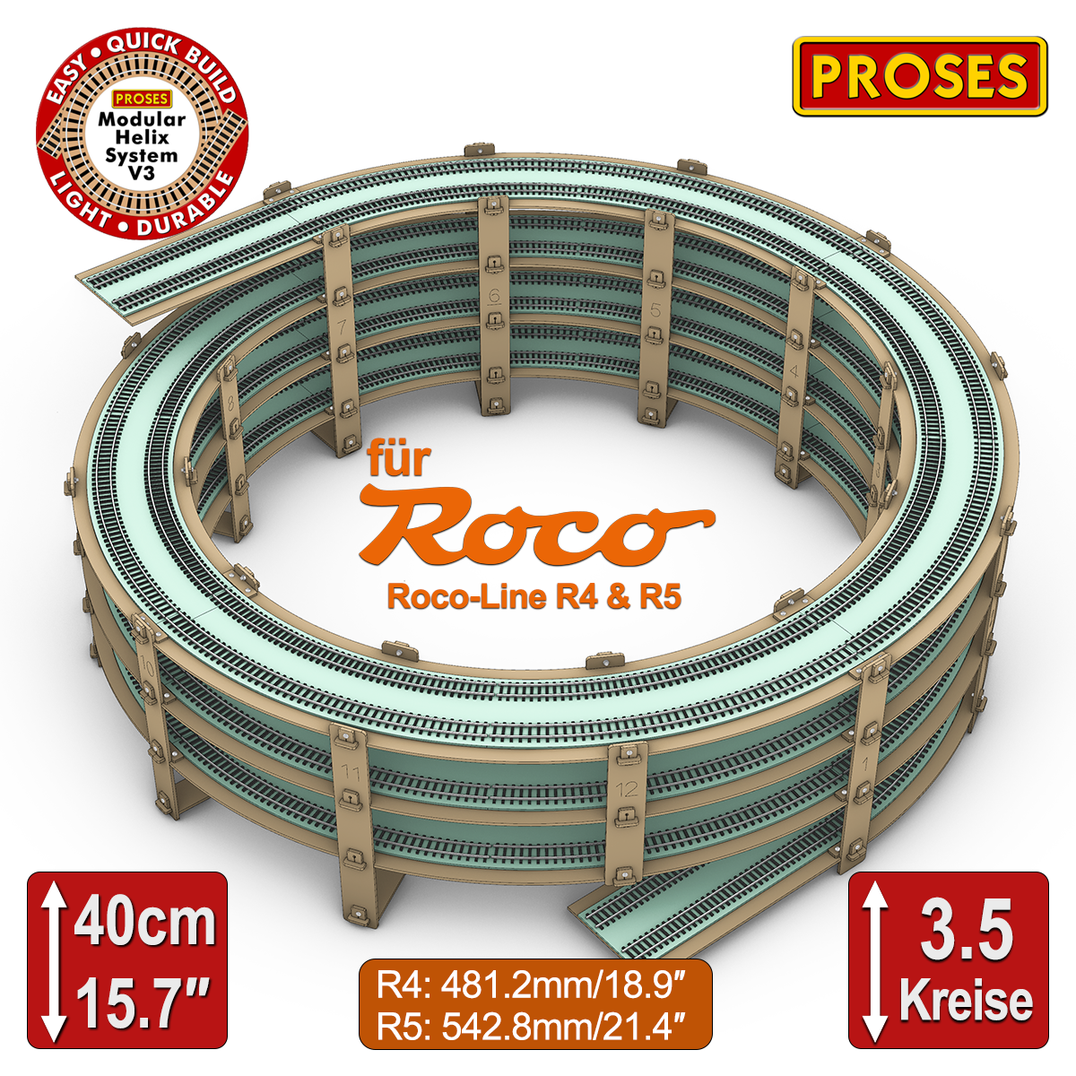 3.5 LEVEL HELIX for Roco Line R4/R5