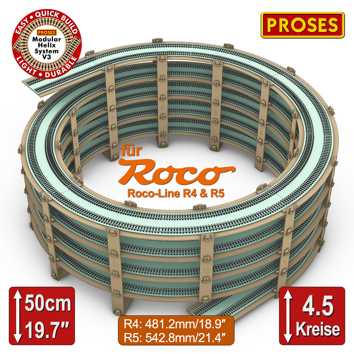 4.5 LEVEL HELIX for Roco Line R4/R5