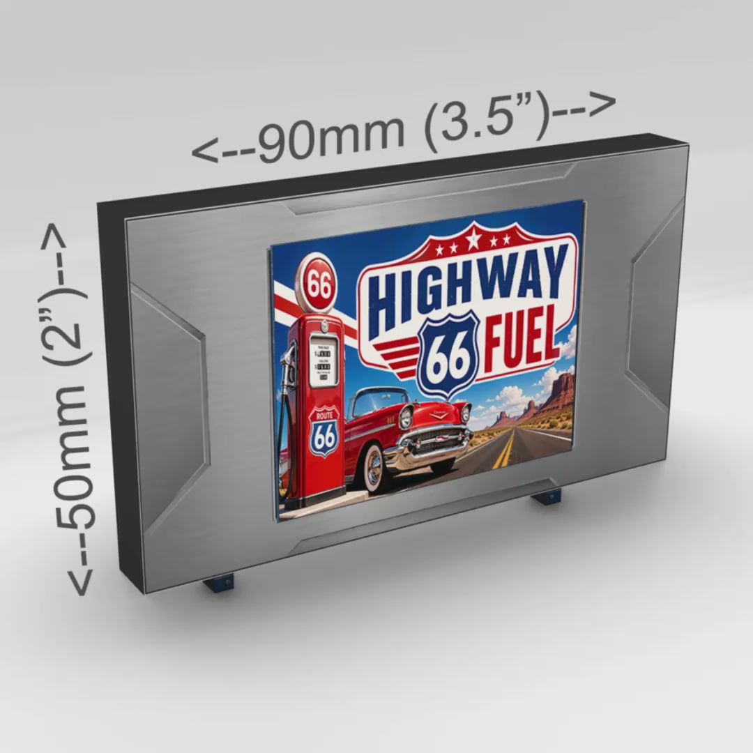 Load video: Animated Rooftop Billboard 90X50mm (3.5"X2")